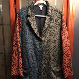 LOGO by Lori Goldstein Reversible Fleece Coat